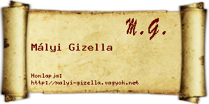 Mályi Gizella névjegykártya