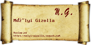 Mályi Gizella névjegykártya